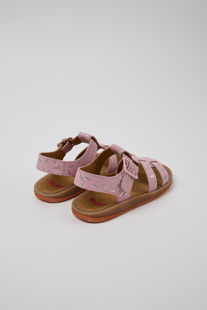 Back view of Bicho Multicolor Nubuck Sandal for Kids.