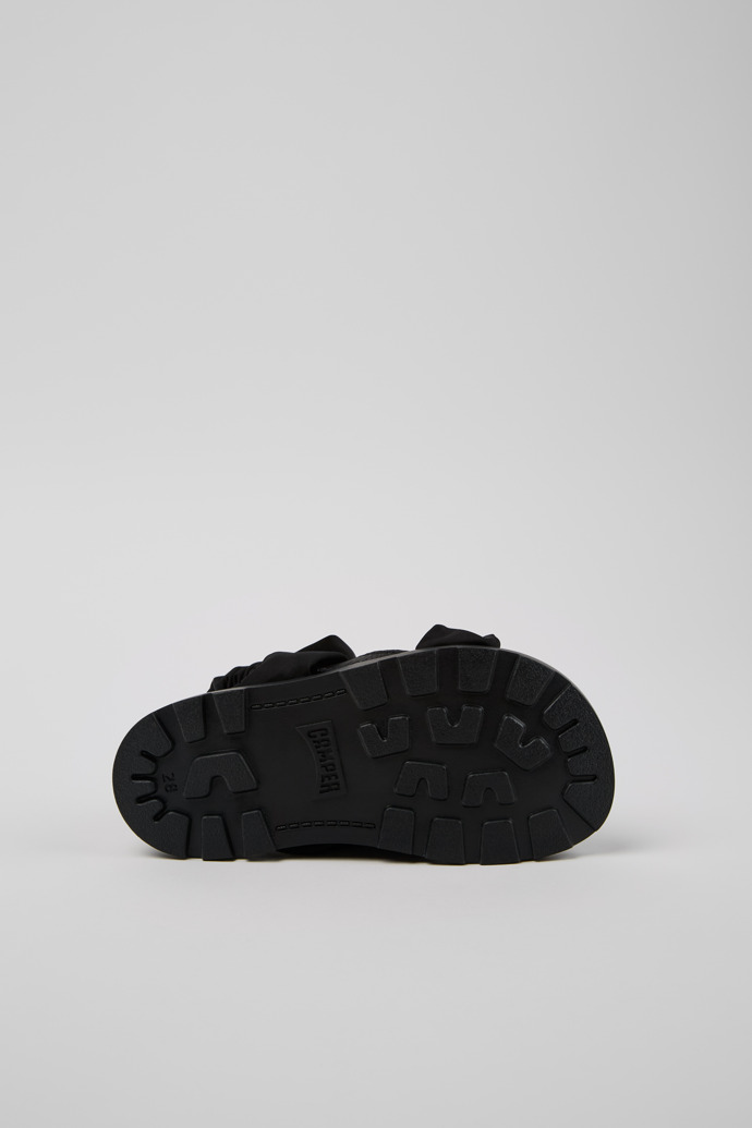 Brutus Sandal Sandales noires en cuir et PET recyclé pour enfant.