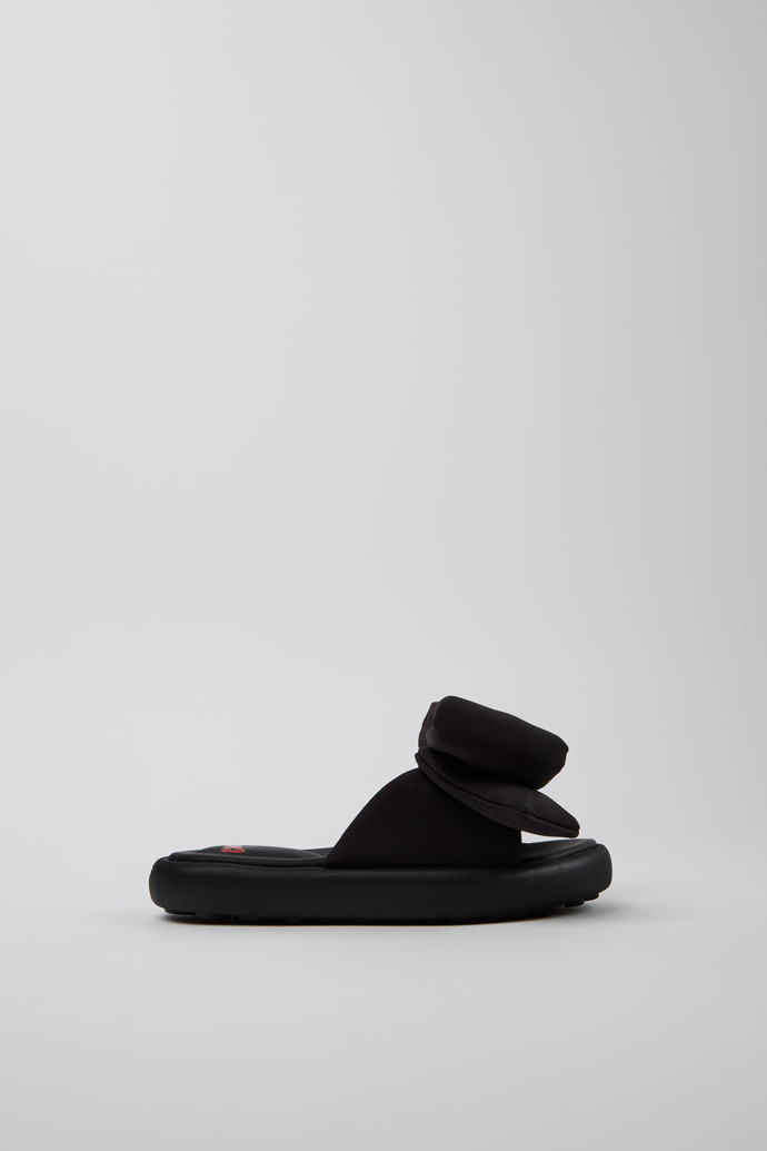 Side view of Pelotas Flota Black Recycled PET Sandals for Kids.