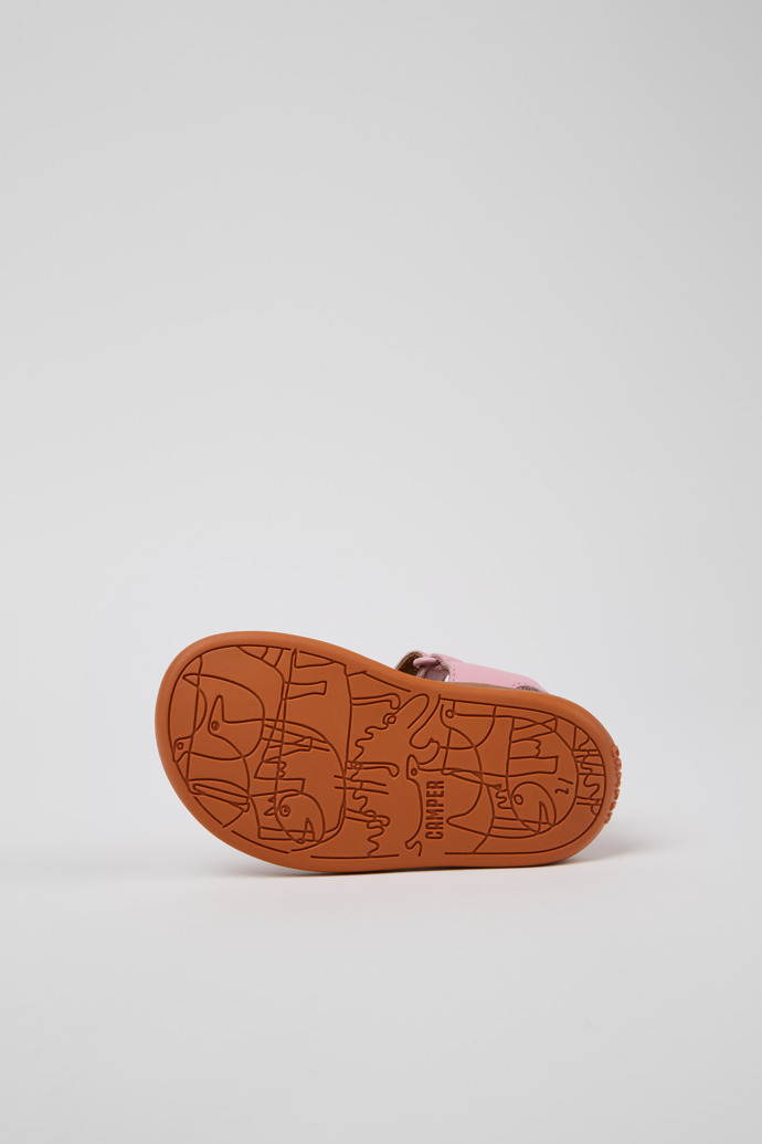 The soles of Bicho Multicolor Leather Sandals for Kids.