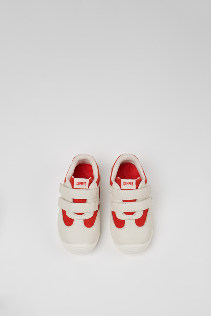 Overhead view of Dadda Multicolor Textile and Leather Sneakers for Kids.