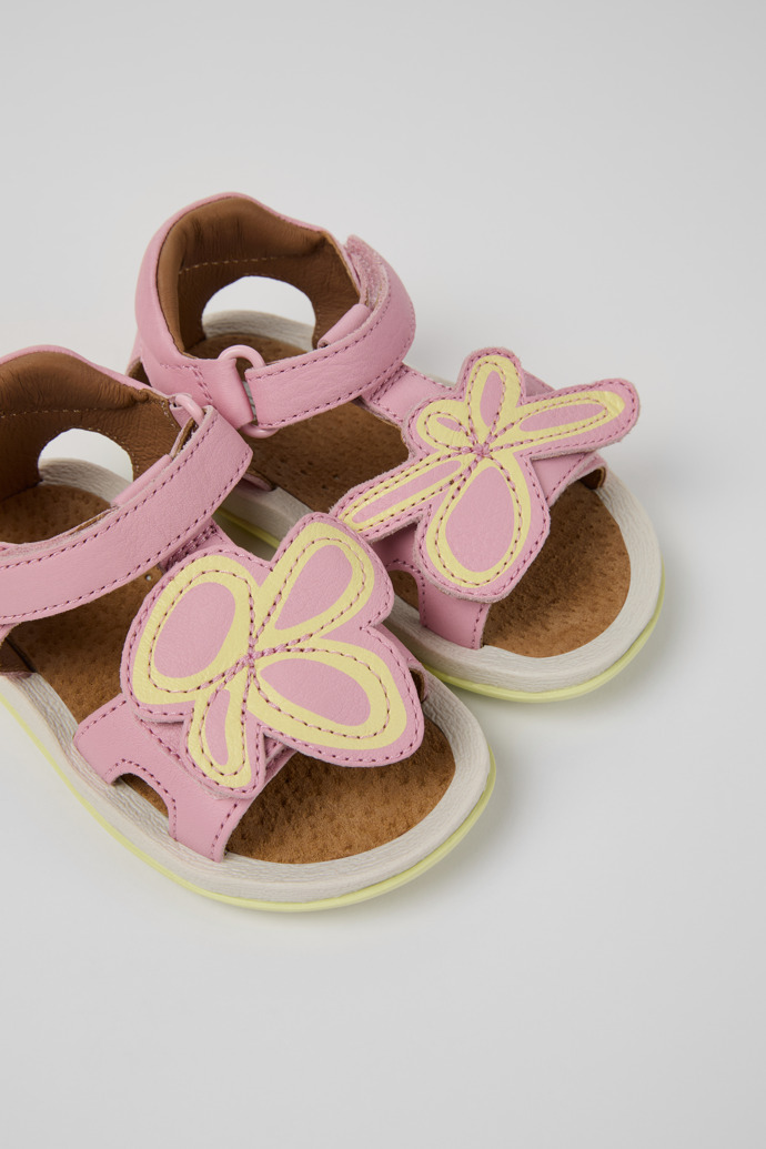 Close-up view of Twins Multicolor Leather Sandals for Kids.