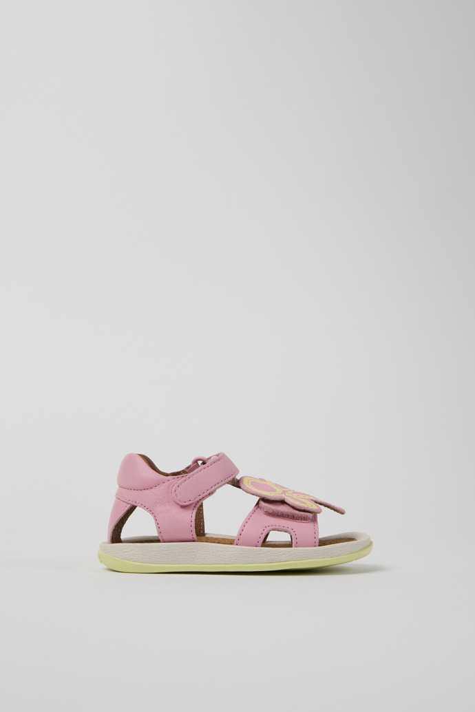 Side view of Twins Multicolor Leather Sandals for Kids.