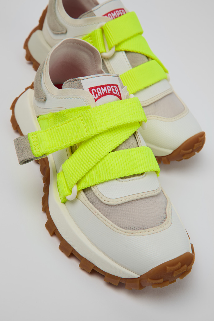 Close-up view of Drif Trail Multicolor Recycled PET and Nubuck Sneakers for Kids.