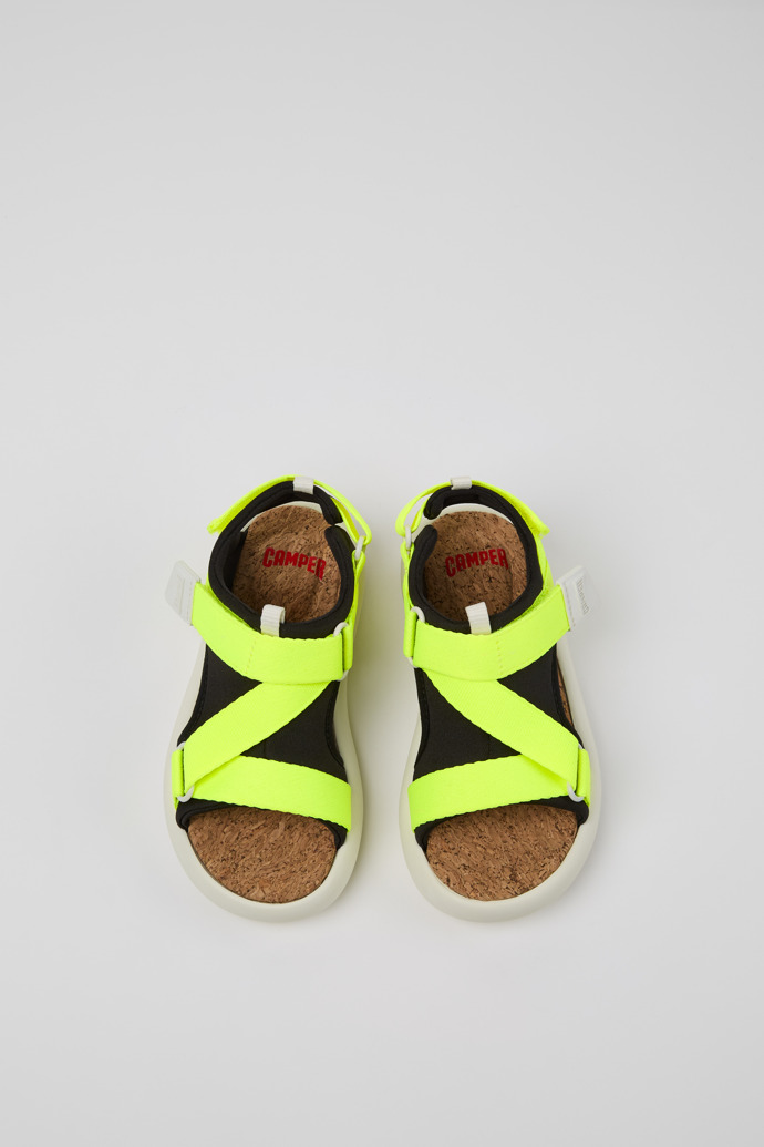 Overhead view of Pelotas Flota Multicolor Recycled PET Sandals for Kids.
