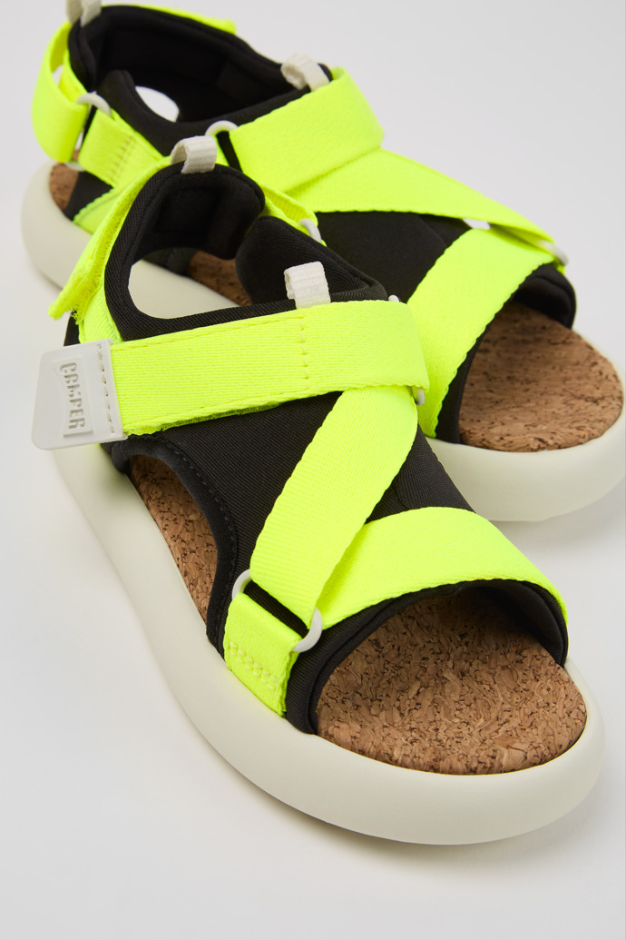 Close-up view of Pelotas Flota Multicolor Recycled PET Sandals for Kids.