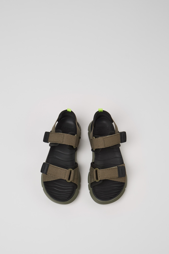 Overhead view of Oruga Multicolor Textile Kids' Sandals.