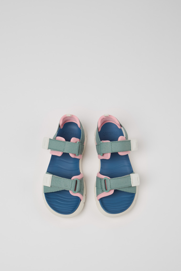 Overhead view of Oruga Multicolor Textile Kids' Sandal.