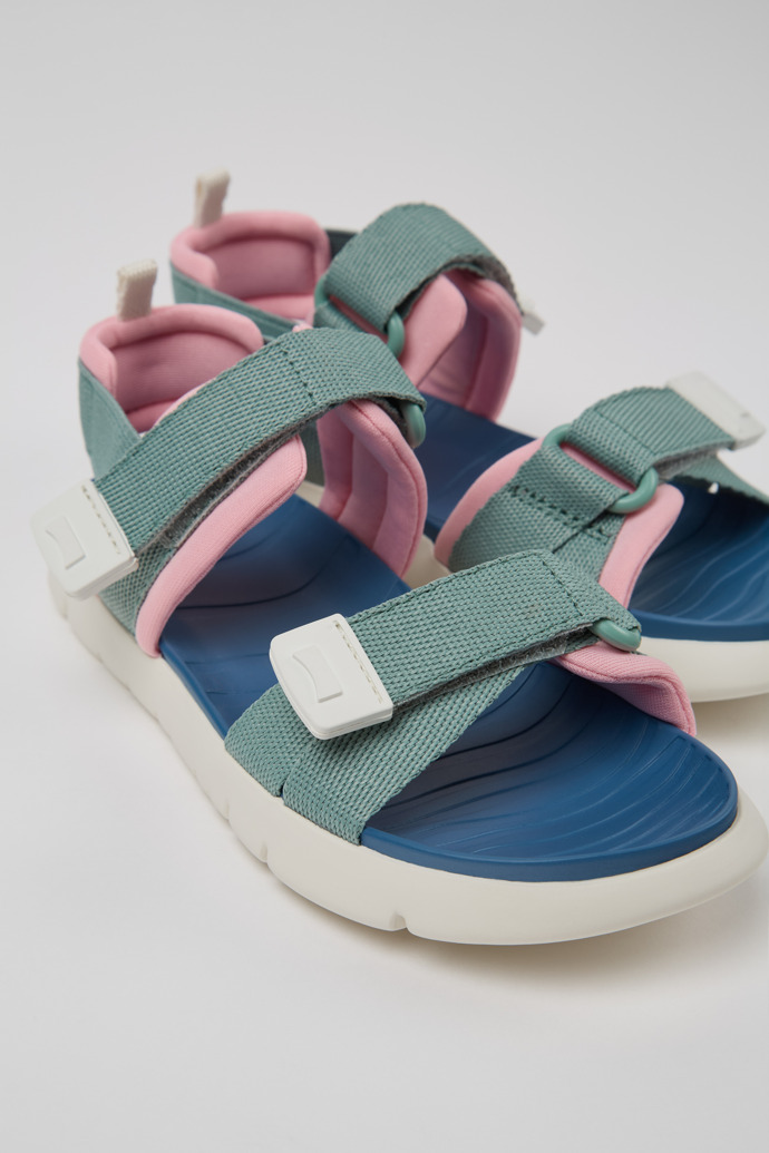 Close-up view of Oruga Multicolor Textile Kids' Sandal.