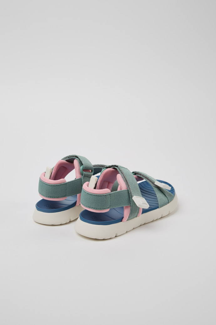 Back view of Oruga Multicolor Textile Kids' Sandal.