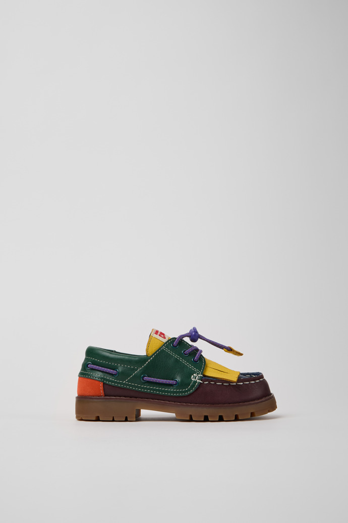 Bobo Choses x Camper Πολύχρωμο παπούτσι σε ναυτικό στιλ από δέρμα και νουμπούκ για παιδιά.