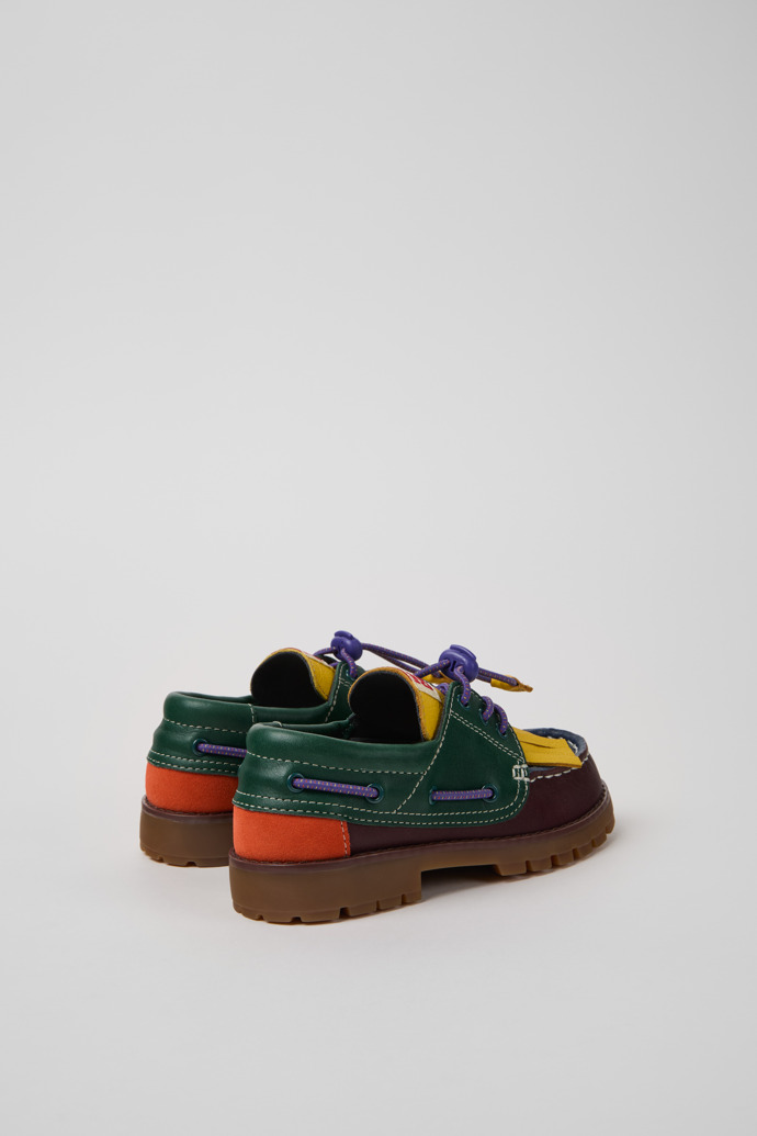 Bobo Choses x Camper Πολύχρωμο παπούτσι σε ναυτικό στιλ από δέρμα και νουμπούκ για παιδιά.