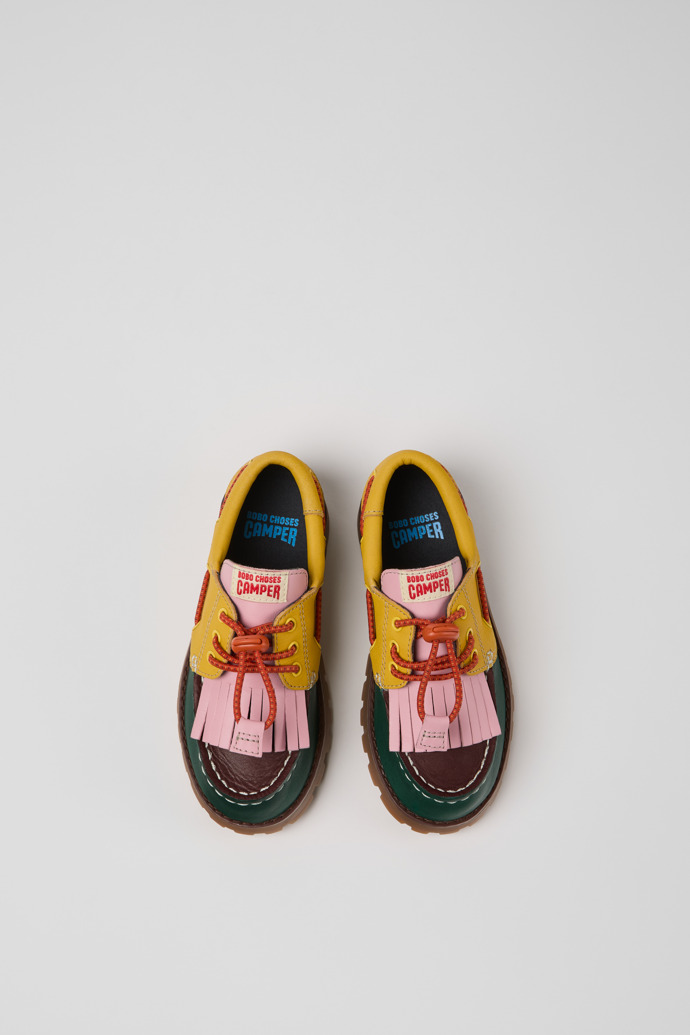 Bobo Choses x Camper Πολύχρωμα παπούτσια σε ναυτικό στιλ από δέρμα και νουμπούκ για παιδιά.