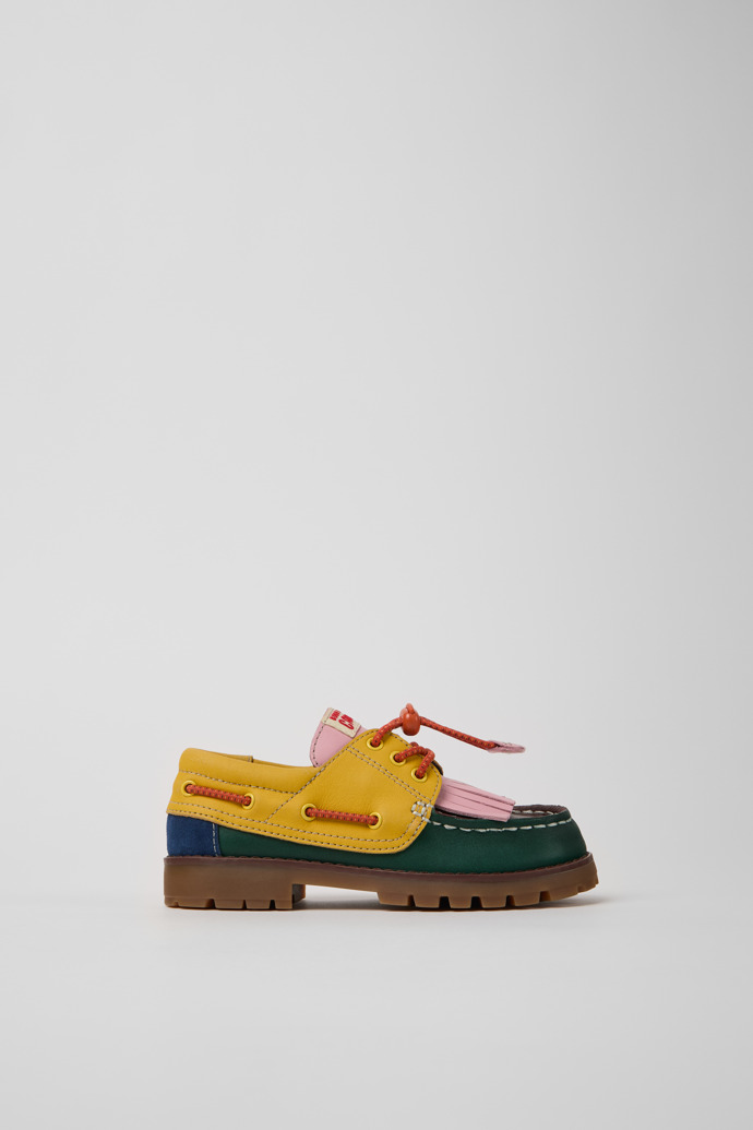 Bobo Choses x Camper Πολύχρωμα παπούτσια σε ναυτικό στιλ από δέρμα και νουμπούκ για παιδιά.