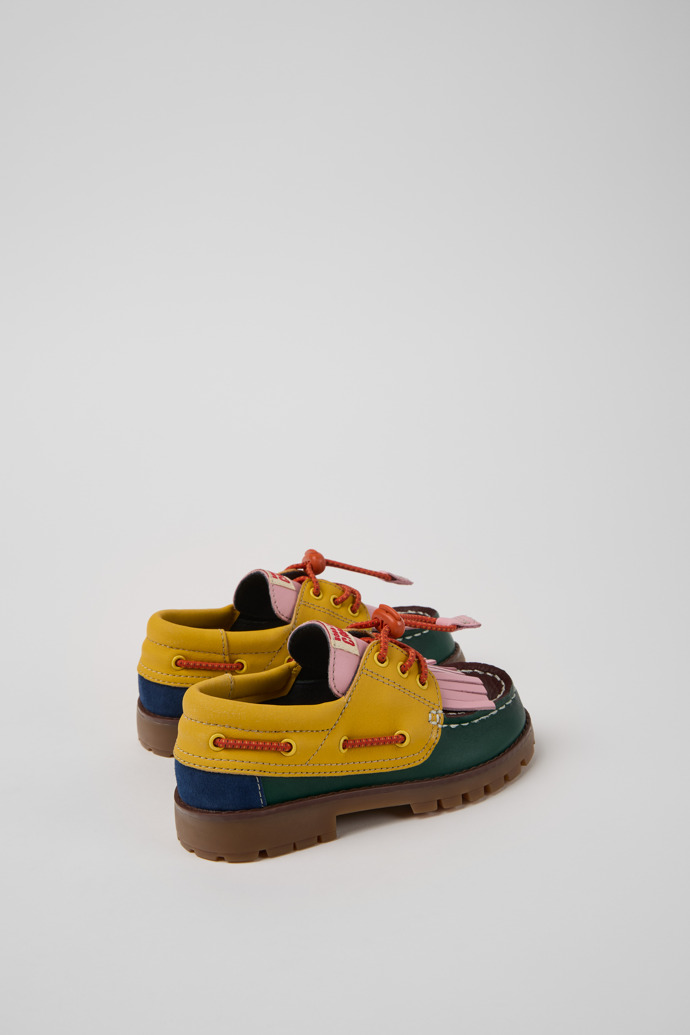 Bobo Choses x Camper Πολύχρωμα παπούτσια σε ναυτικό στιλ από δέρμα και νουμπούκ για παιδιά.