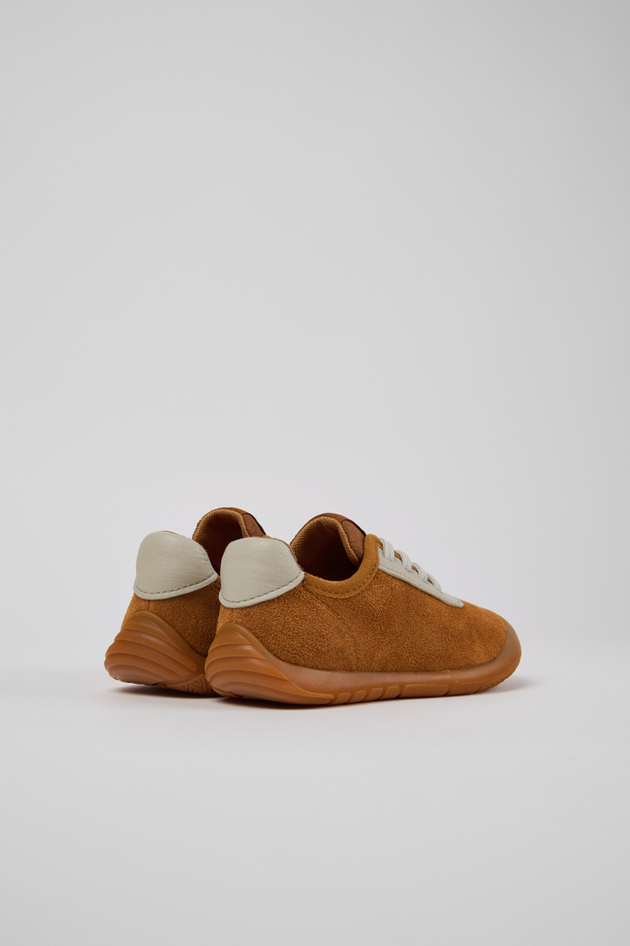 Back view of Peu Path Multicolor Nubuck Leather Sneakers for Kids.