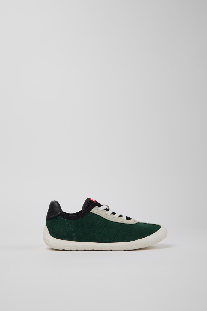 Side view of Twins Multicolor Nubuck and Leather Sneakers for Kids.