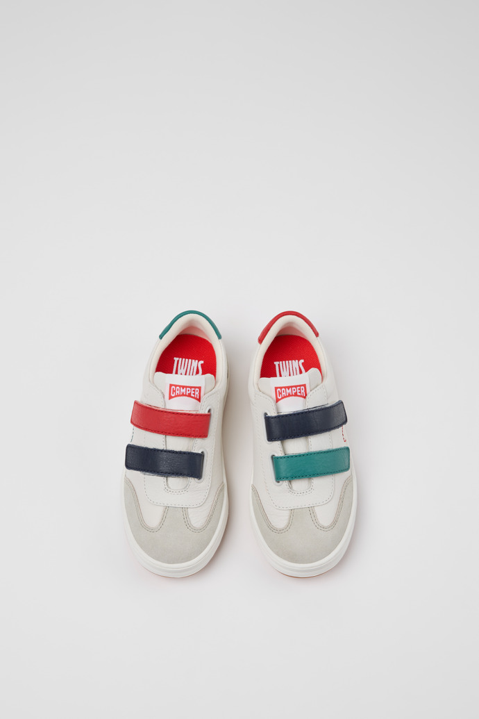 Twins Sneakers de piel y nobuk multicolor para niños.