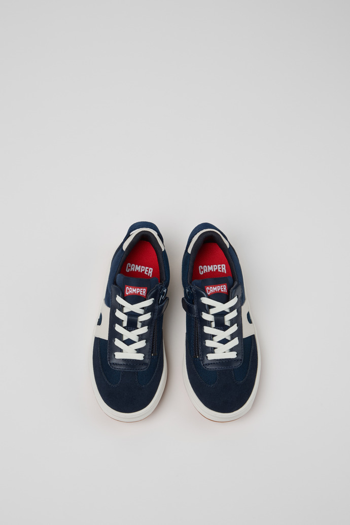 Overhead view of Runner Multicolor Textile and Nubuck Sneakers for Kids.