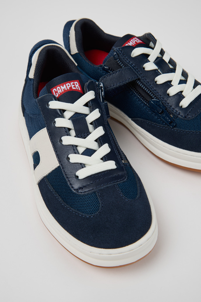 Close-up view of Runner Multicolor Textile and Nubuck Sneakers for Kids.