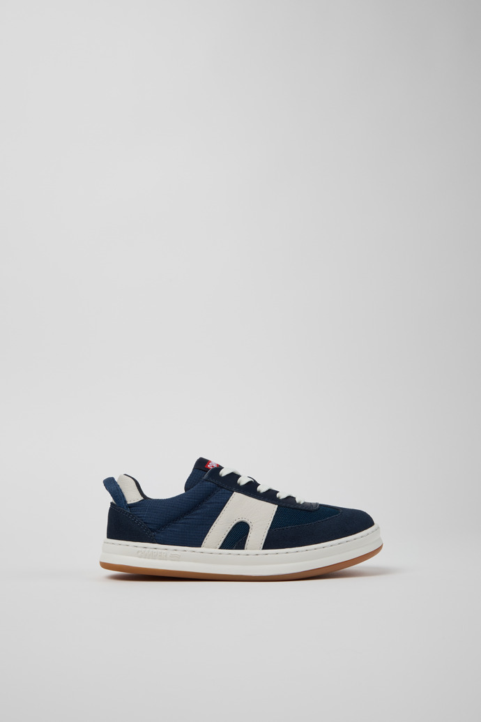 Side view of Runner Multicolor Textile and Nubuck Sneakers for Kids.