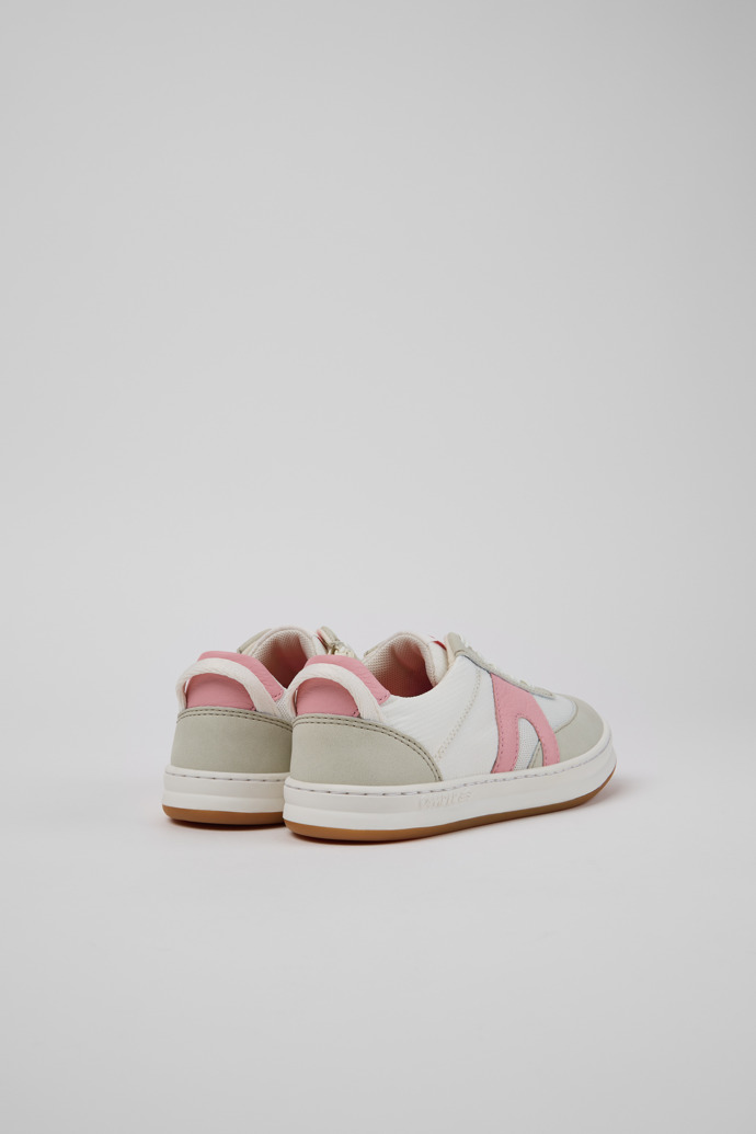 Back view of Runner Multicolor Textile and Leather Sneakers for Kids.
