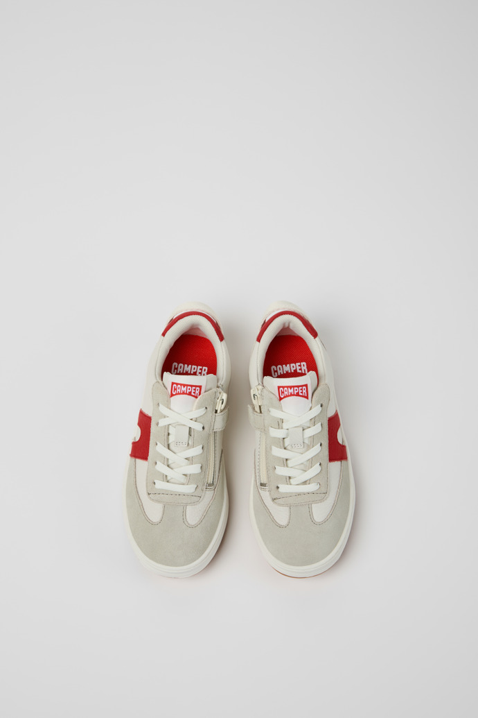 Runner Wielokolorowe sneakersy dziecięce ze skóry i nubuku.