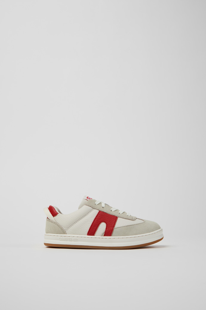 Runner Wielokolorowe sneakersy dziecięce ze skóry i nubuku.