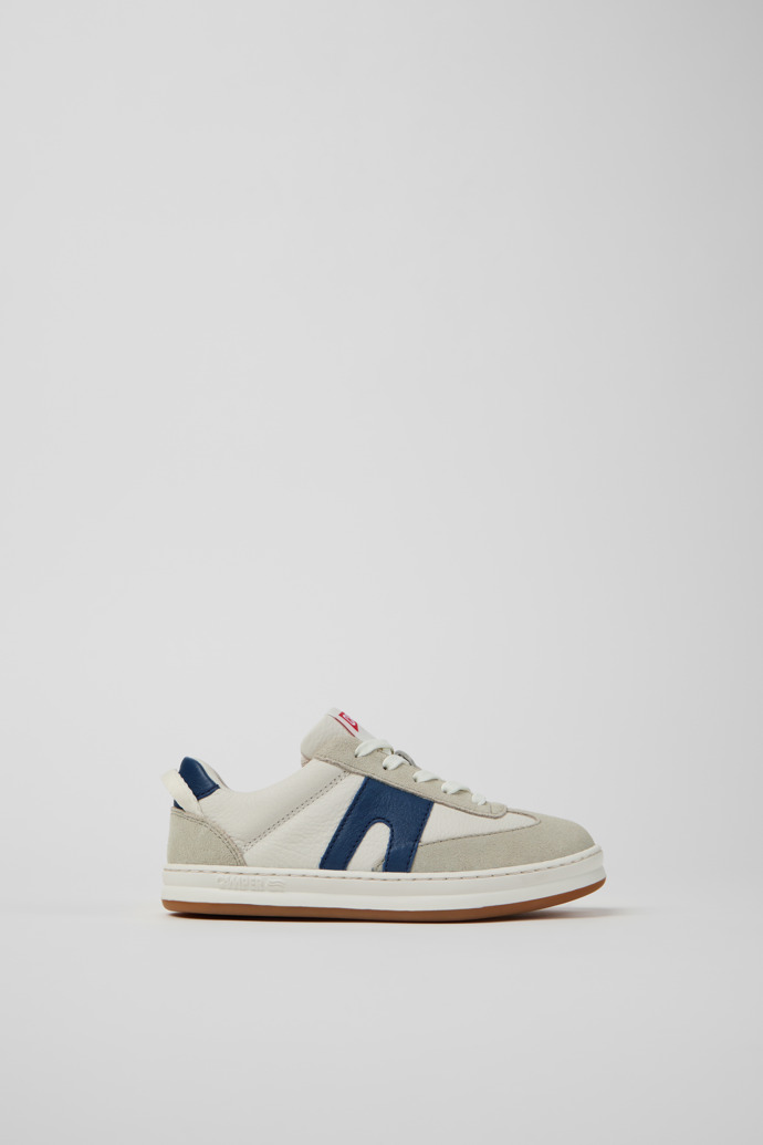 Runner Wielokolorowe sneakersy dziecięce ze skóry i nubuku.