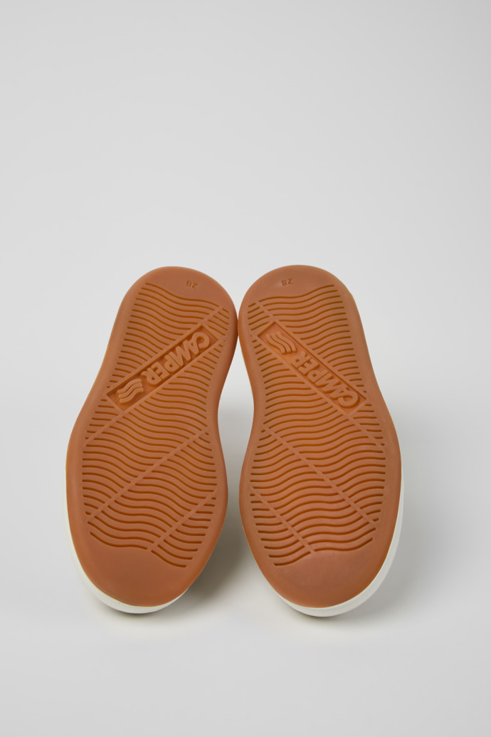 Runner Wielokolorowe sneakersy dziecięce ze skóry i nubuku.