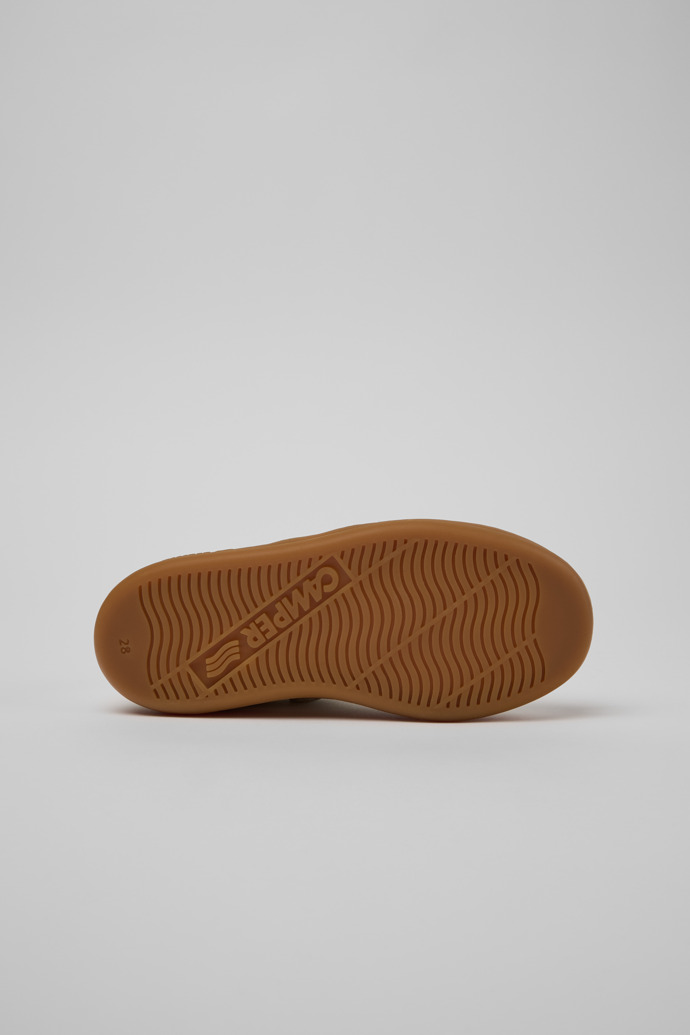 The soles of Twins Multicolor Leather Sneakers for Children.