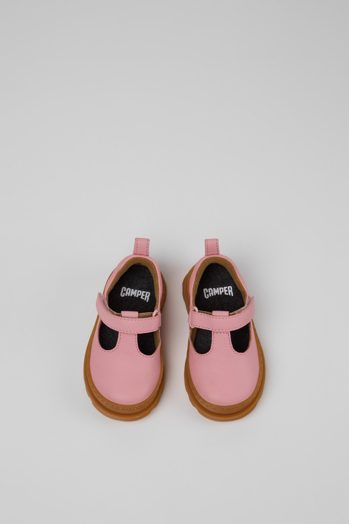 Brutus Chaussures en cuir rose pour enfant.