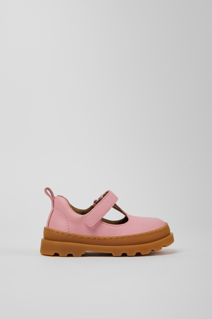 Brutus Chaussures en cuir rose pour enfant.