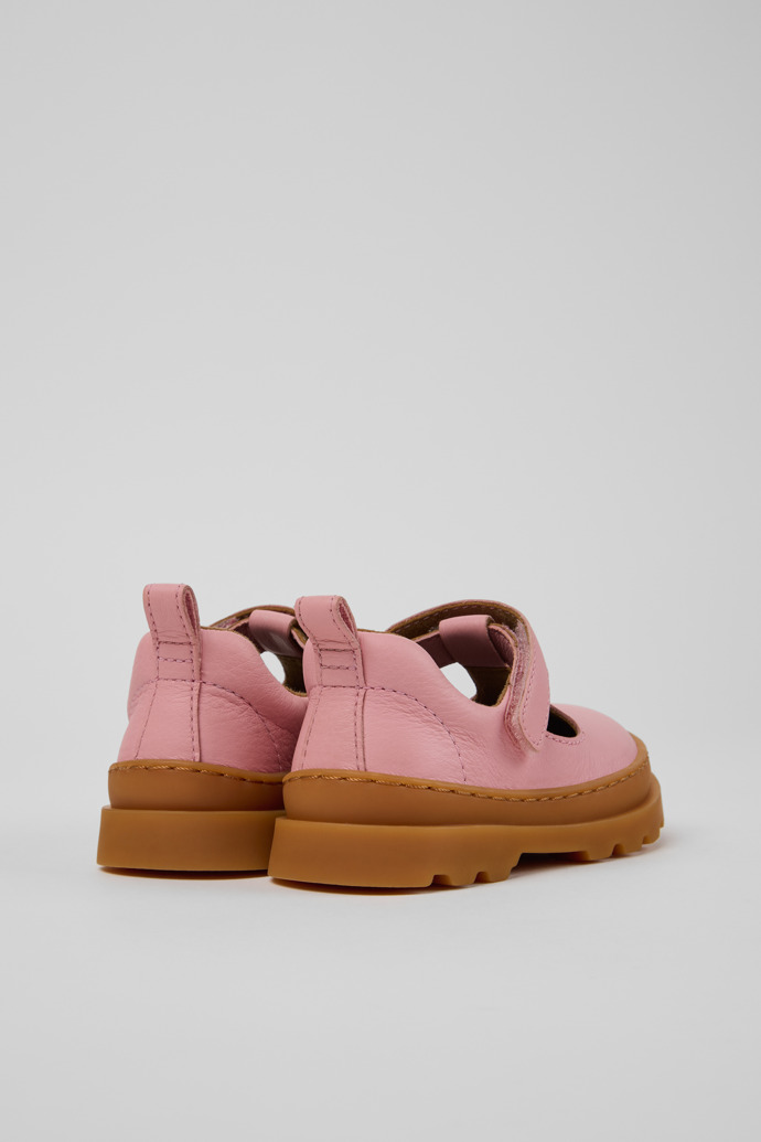 Brutus Chaussures en cuir rose pour enfant.