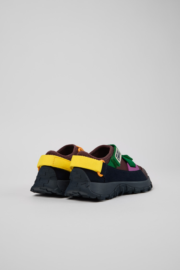 Back view of Twins Multicolor Textile and Nubuck Sneakers for Kids.