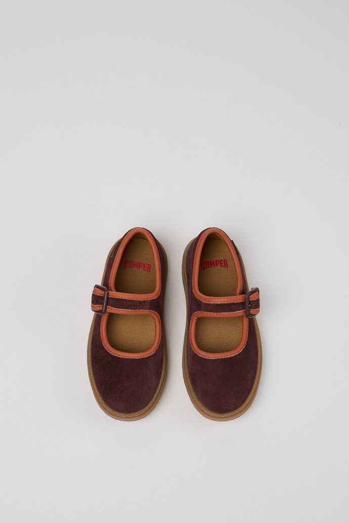 Overhead view of Kiddo Multicolor Nubuck and Leather Shoes for Kids.