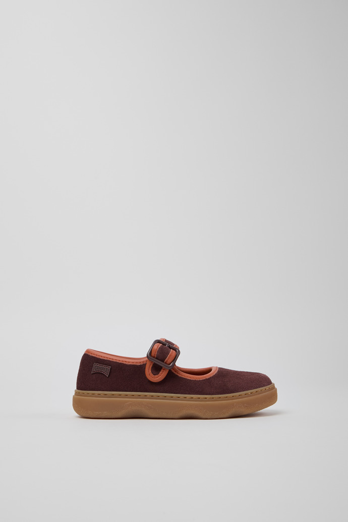 Side view of Kiddo Multicolor Nubuck and Leather Shoes for Kids.