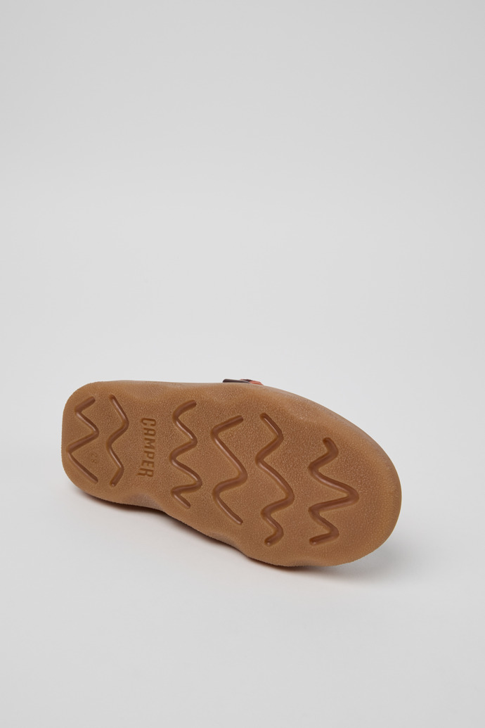 The soles of Kiddo Multicolor Nubuck and Leather Shoes for Kids.