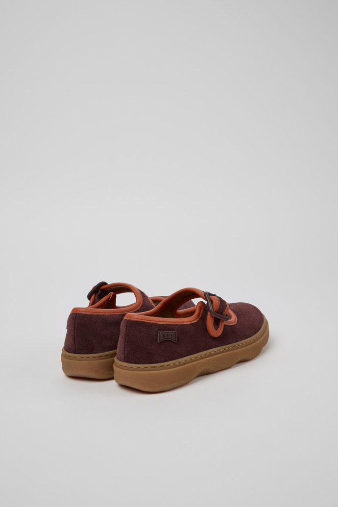 Back view of Kiddo Multicolor Nubuck and Leather Shoes for Kids.