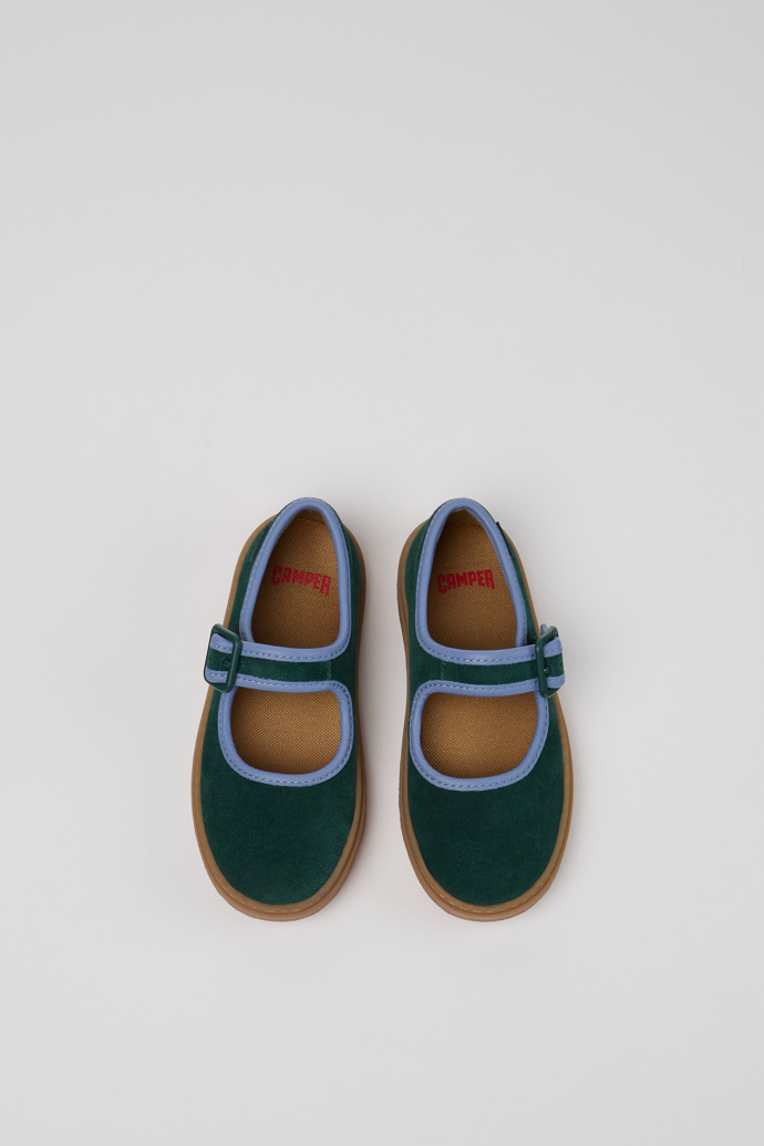 Overhead view of Kiddo Multicolor Nubuck and Leather Shoes for Kids.