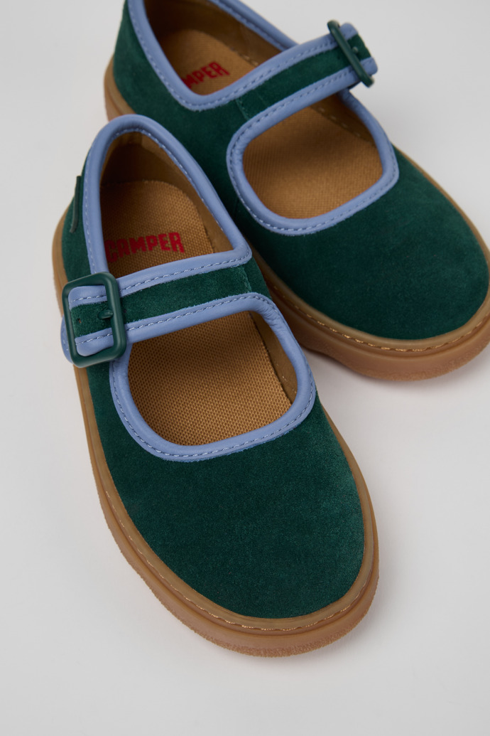Close-up view of Kiddo Multicolor Nubuck and Leather Shoes for Kids.