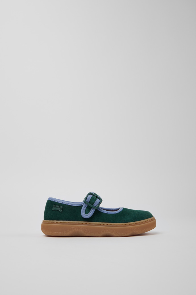 Side view of Kiddo Multicolor Nubuck and Leather Shoes for Kids.