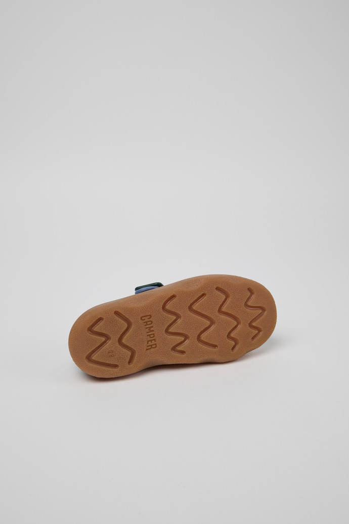 The soles of Kiddo Multicolor Nubuck and Leather Shoes for Kids.
