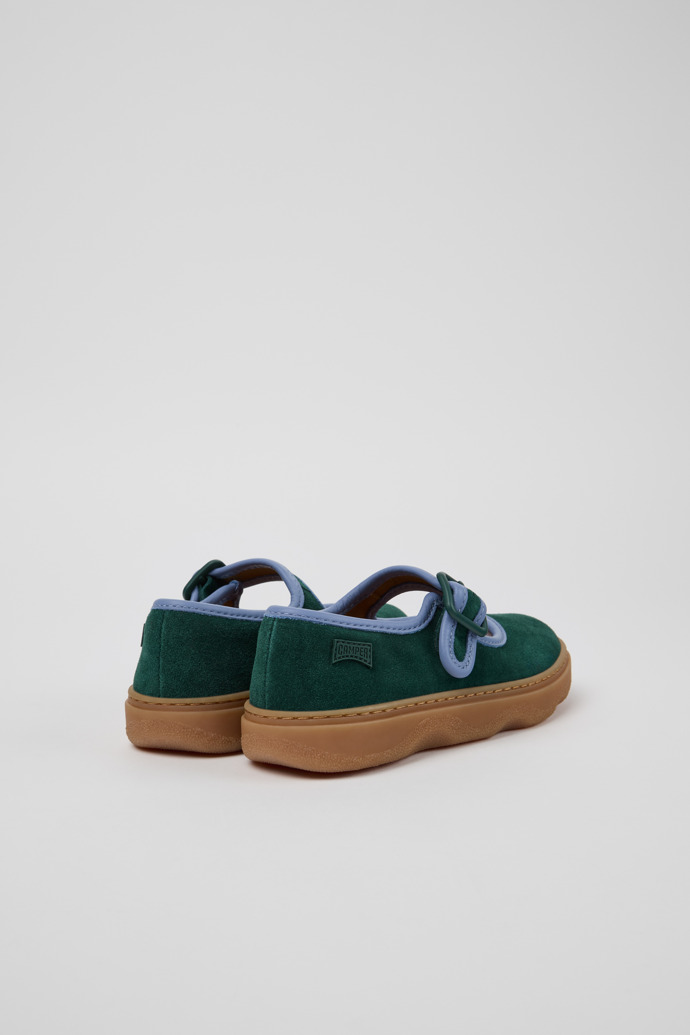 Back view of Kiddo Multicolor Nubuck and Leather Shoes for Kids.