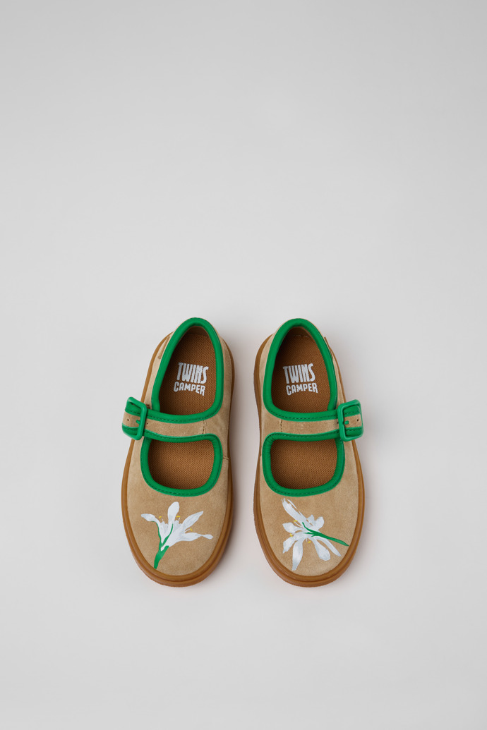 Twins Mehrfarbige Kinderschuhe aus Veloursleder und Leder.