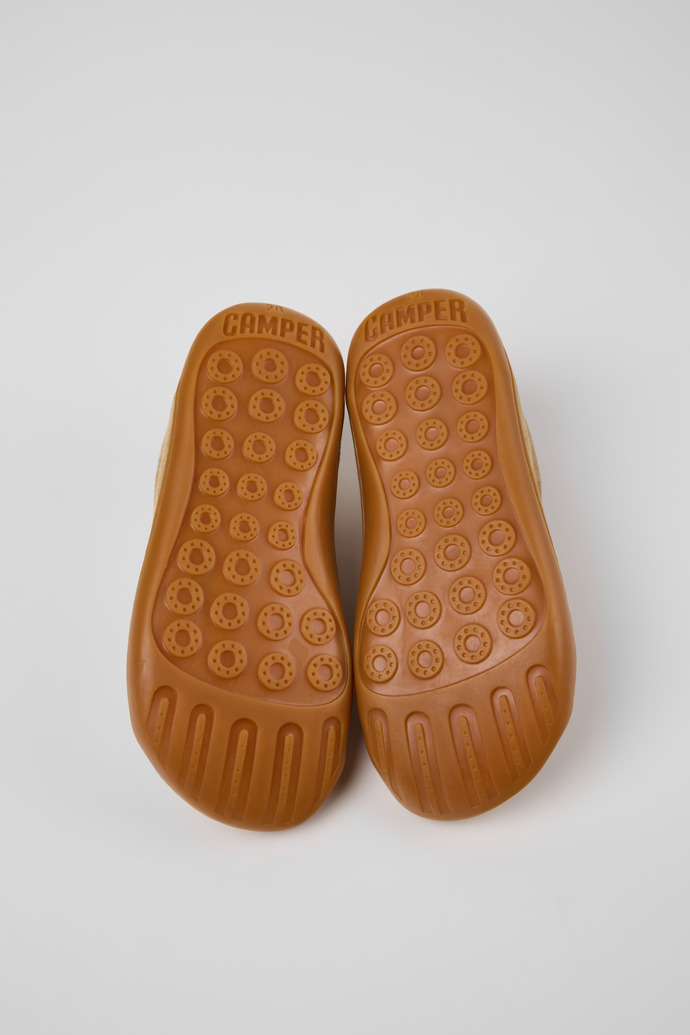 The soles of Twins Multicolor Suede and Leather Shoes for kids.