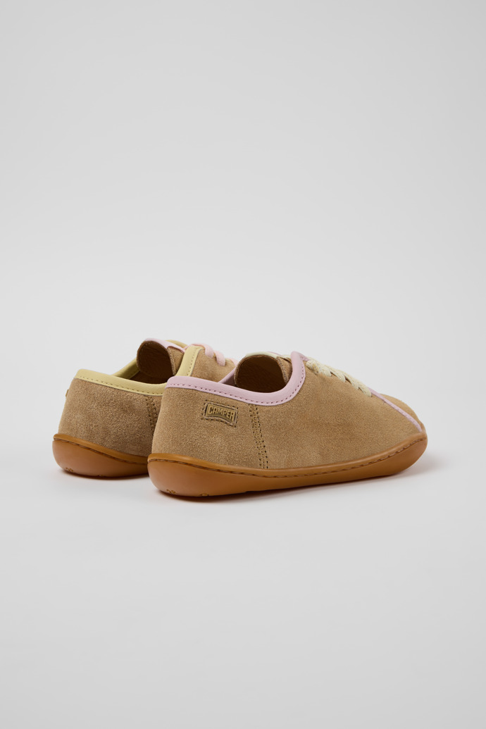 Back view of Twins Multicolor Suede and Leather Shoes for kids.