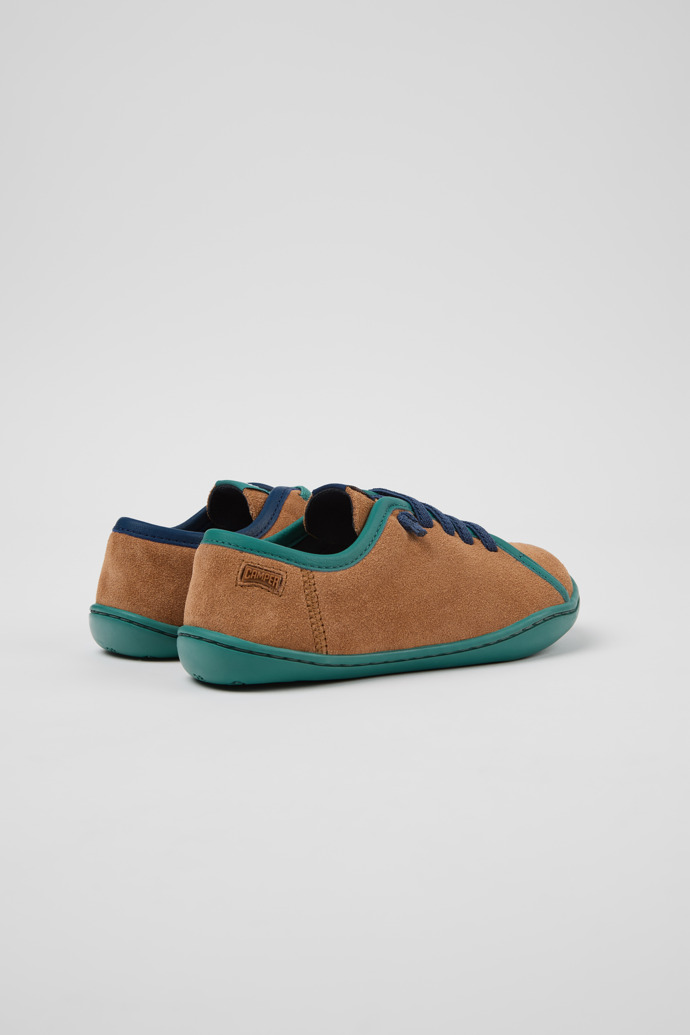 Back view of Twins Multicolor Suede and Leather Shoes for kids.