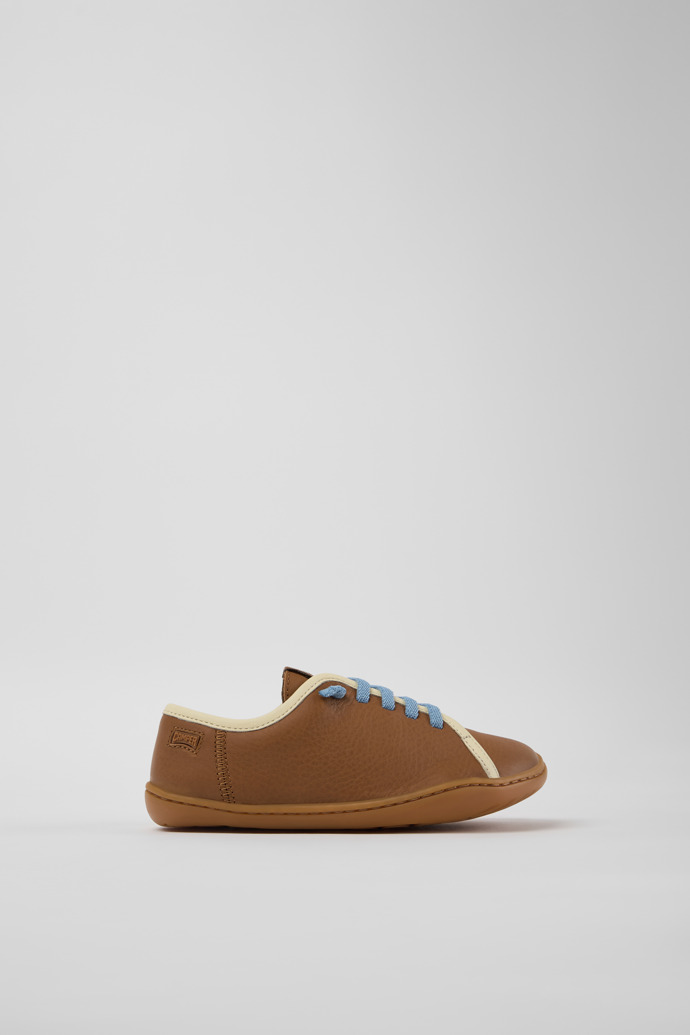 Side view of Twins Multicolor Leather Shoes for Children.