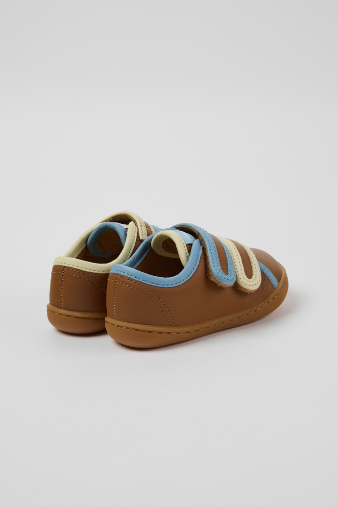Back view of Twins Multicolor Leather Sneakers for Children.